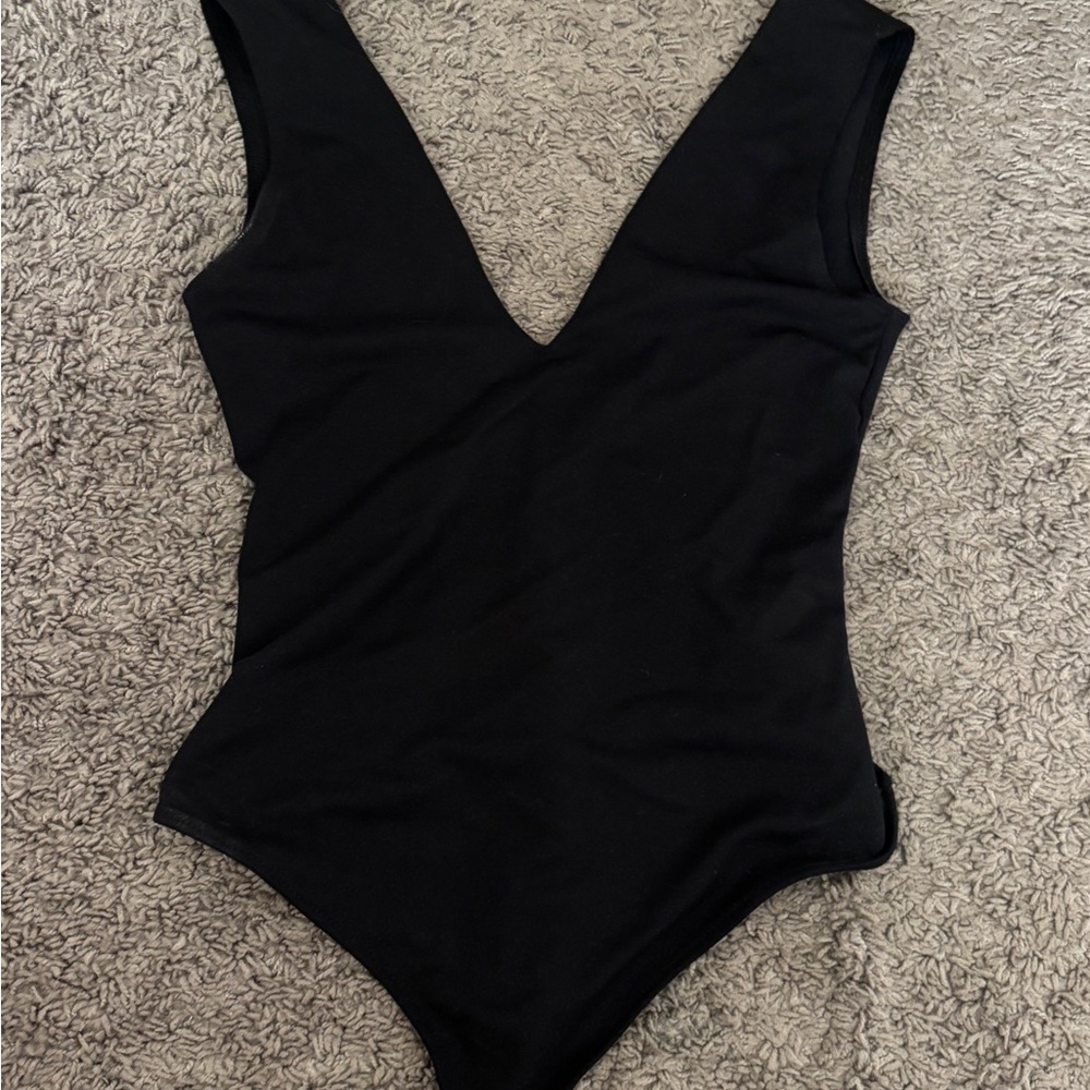 Free People Black Bodysuit